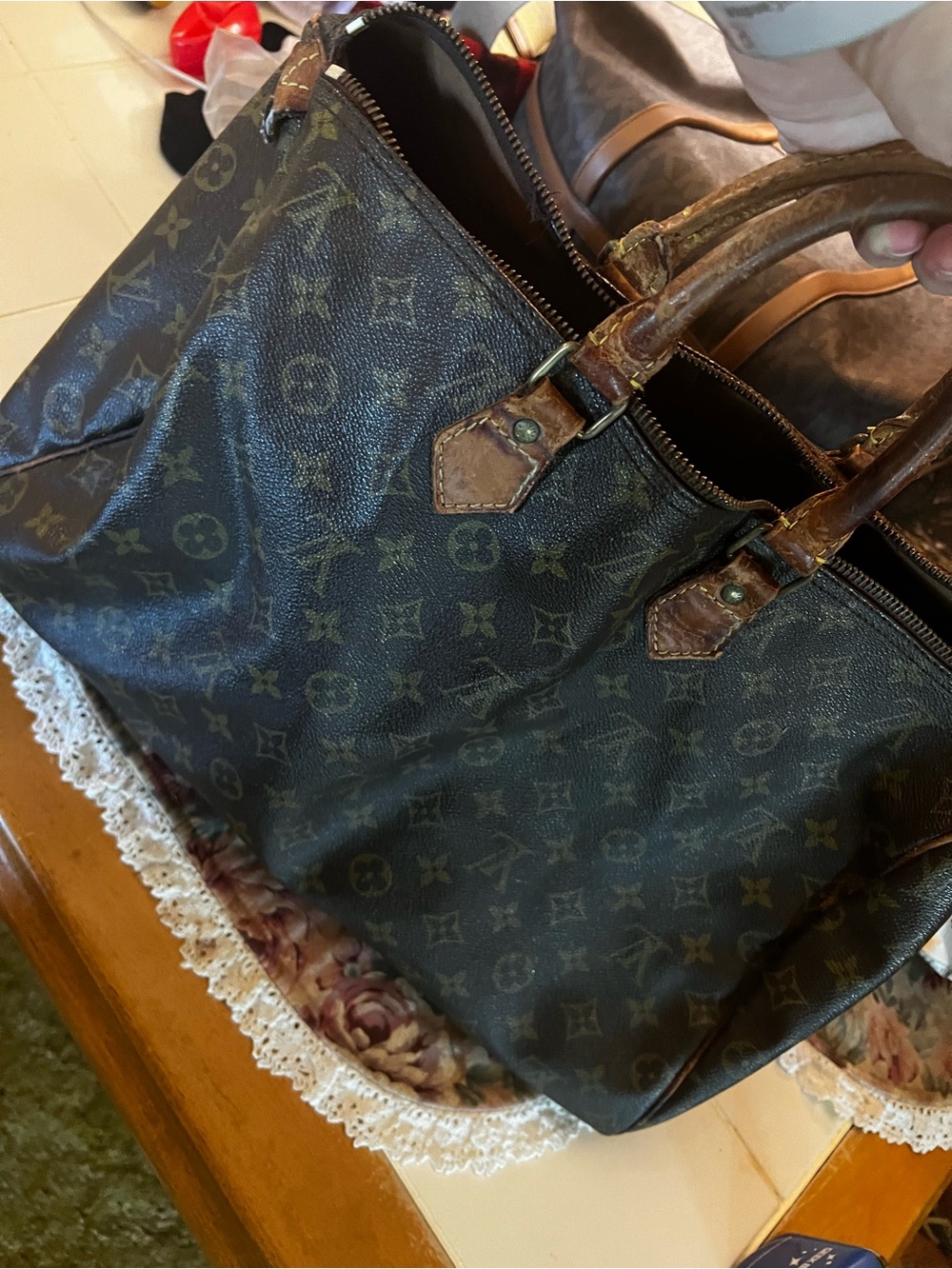 Classic Monogram Canvas Duffel Bag in Brown and Tan - Picture 5 of 8
